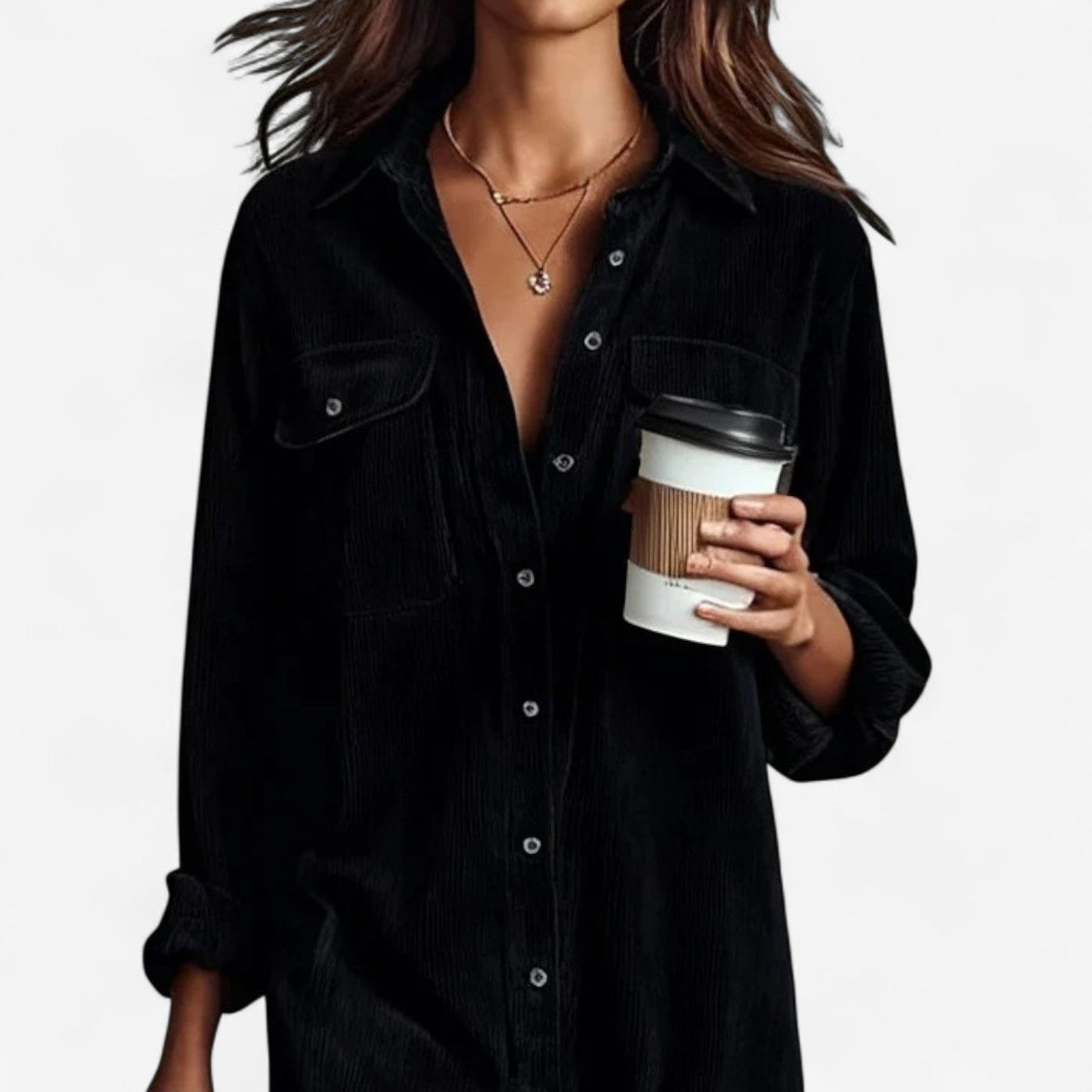 Clarice Midi Dress in Corduroy Velvet