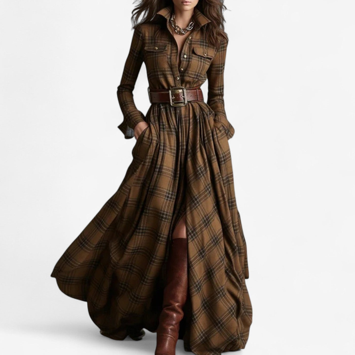 Winifred Timeless Plaid Maxi