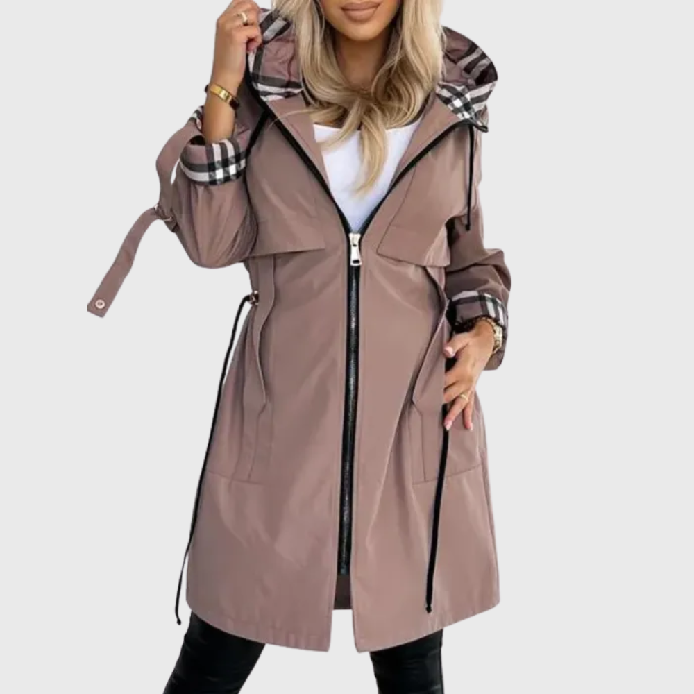 Karen | Elegant Long Hooded Coat for Women