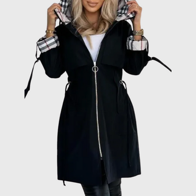 Karen | Elegant Long Hooded Coat for Women