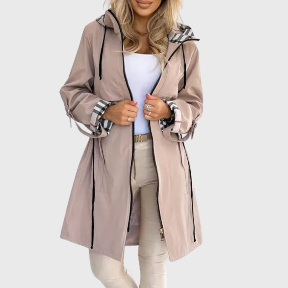 Karen | Elegant Long Hooded Coat for Women