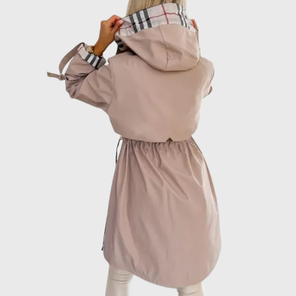 Karen | Elegant Long Hooded Coat for Women