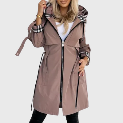 Karen | Elegant Long Hooded Coat for Women