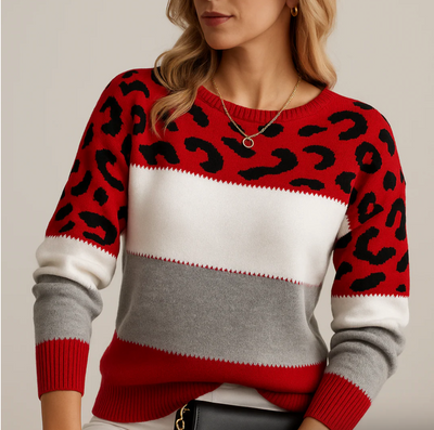 Valeria | Elegant Leopard Print Sweater