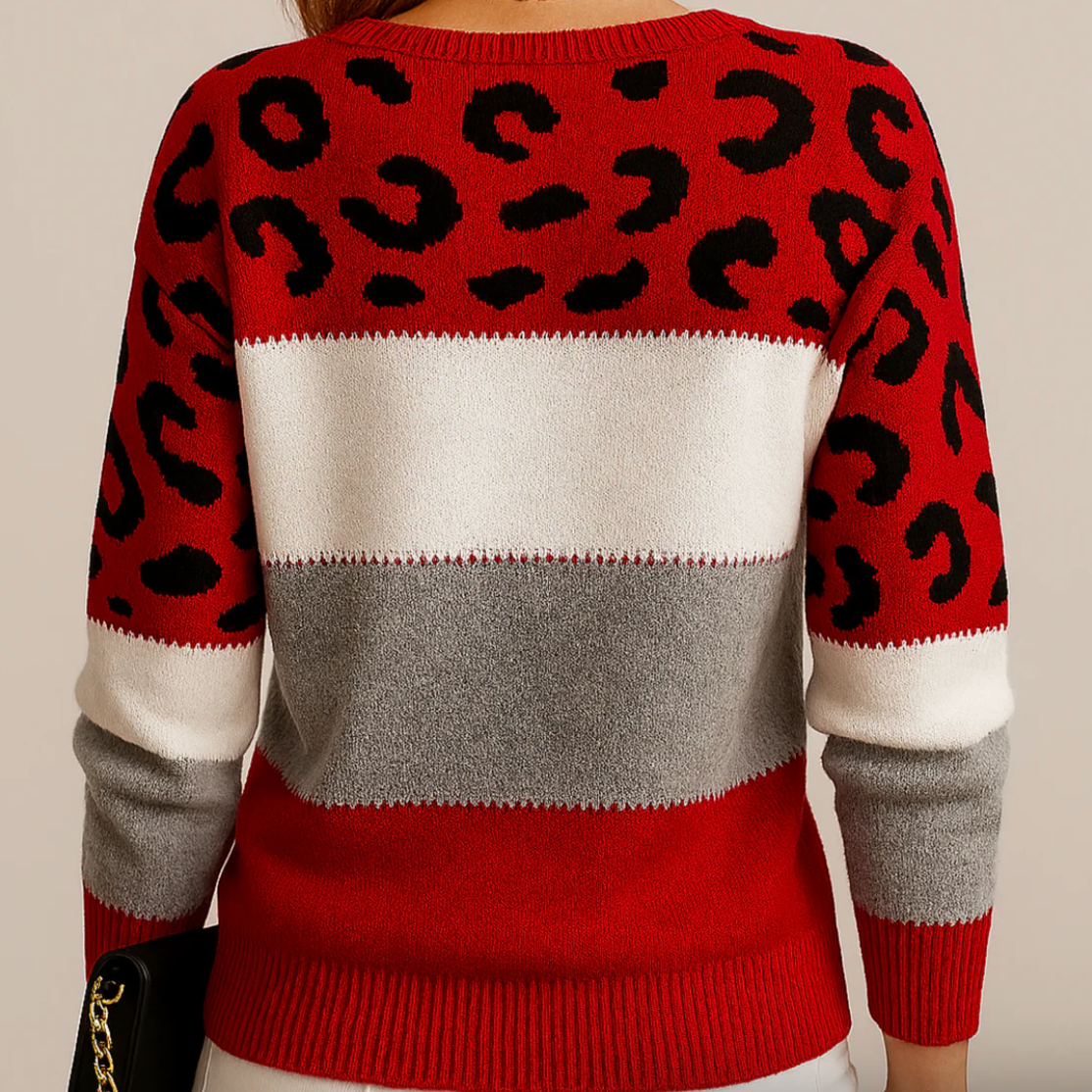 Valeria | Elegant Leopard Print Sweater
