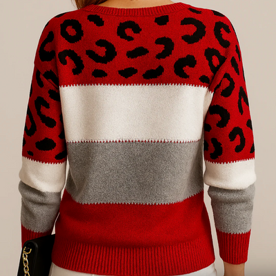 Valeria | Elegant Leopard Print Sweater