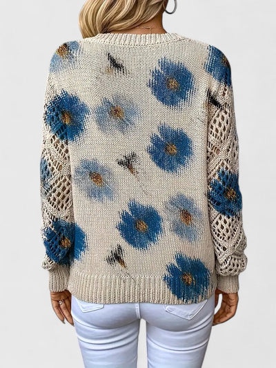 Jill | Elegant sweater with floral design
