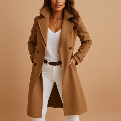 Diane | Long Warm and Elegant Structured Coat for Women