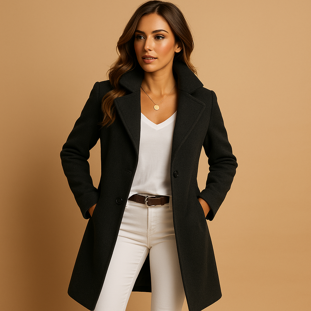 Diane | Long Warm and Elegant Structured Coat for Women