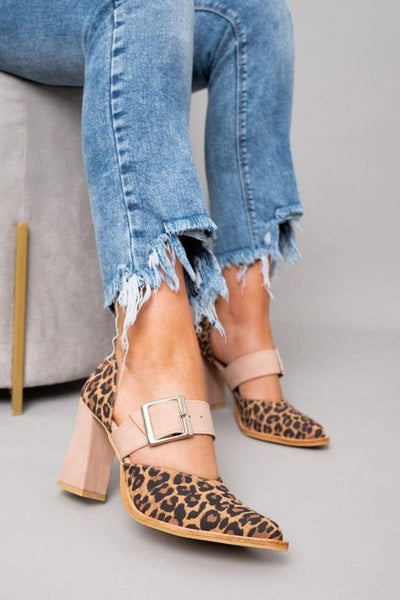 Kelly | Leopard Print Suede Heels