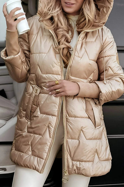 Carol | Quilted Hooded Down Jacket for Women
