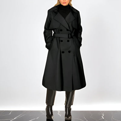Pamela | Classic Long Trench Coat with Belt